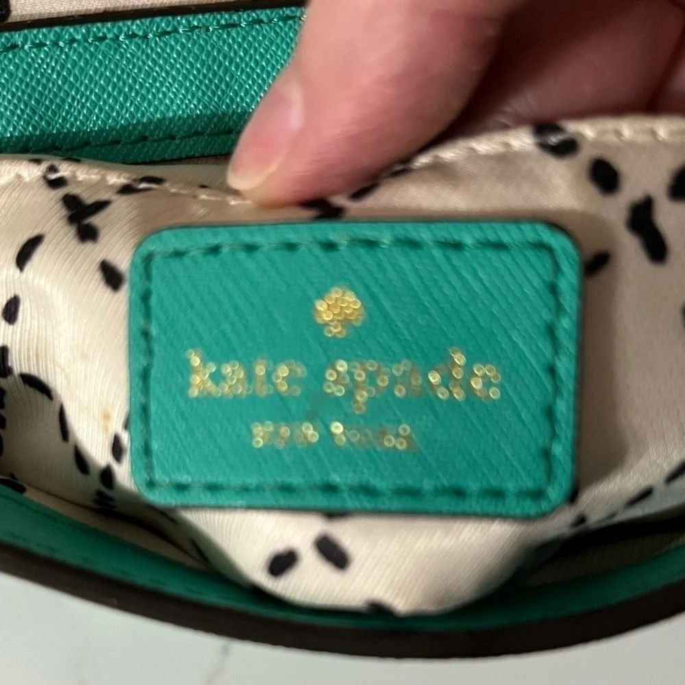 Kate Spade Sally Newberry Lane Turquoise Saffiano Crossbody Bag New Preppy